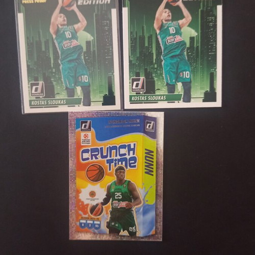 Panini Donruss Sloukas and Nunn inserts like new