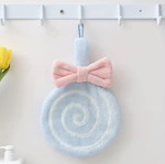 Hand towel lollipop shape with pink bow