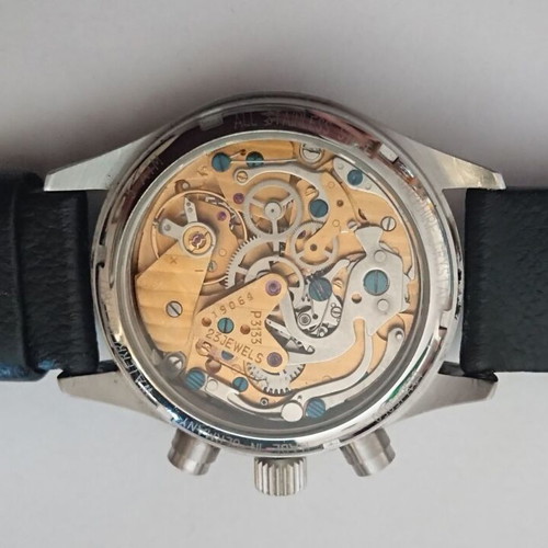 Junkers JU 52 Corrugated Sheet 6216-2 mechanical chronograph used, black