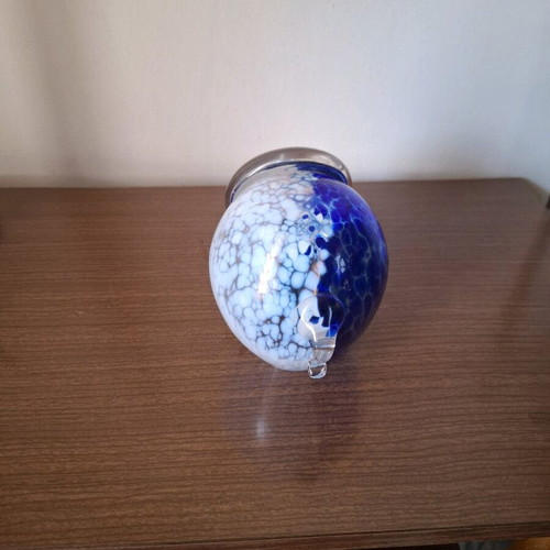 Crystal Art Glass elephant like new, size 16x12, dark purple