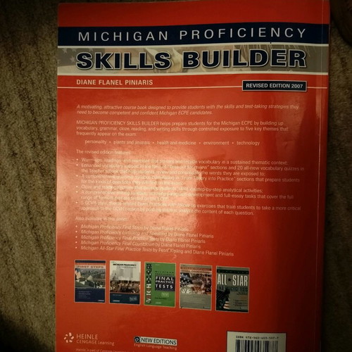 Michigan Proficiency Skills Builder 2007 book with notes and highlights