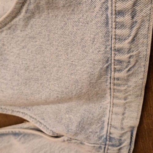 Stradivarius denim bustier top like new, faded blue, size XL