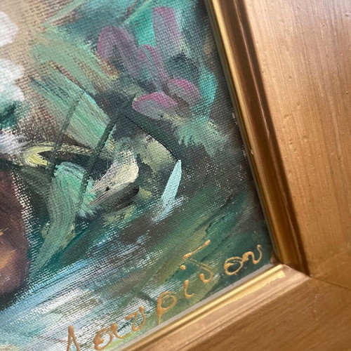 Painting signed by artist in wooden frame 39x46
