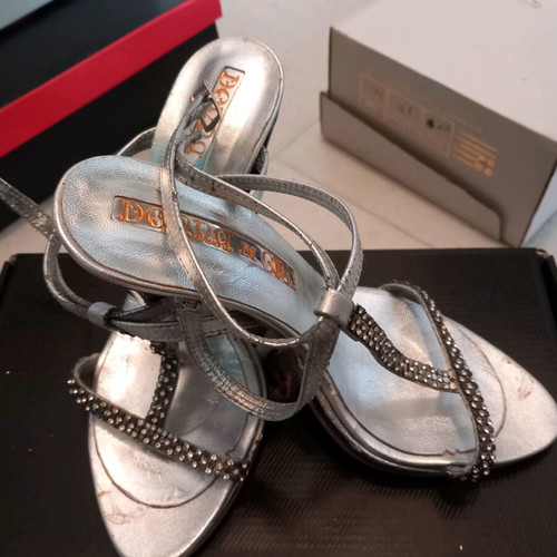 High silver sandals used, size 36