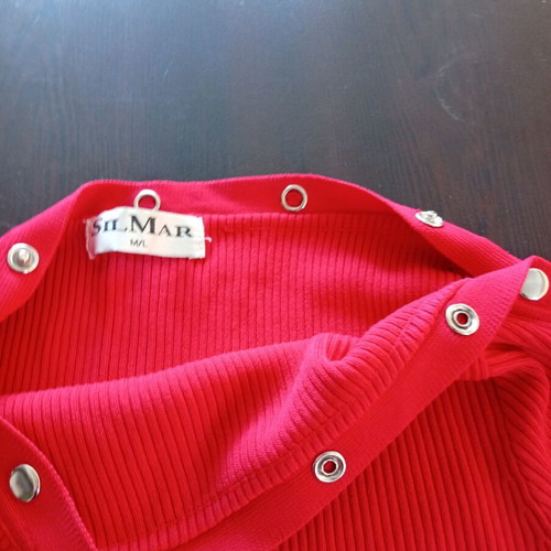 Elastic red blouse refurbished, Sil mar, medium large