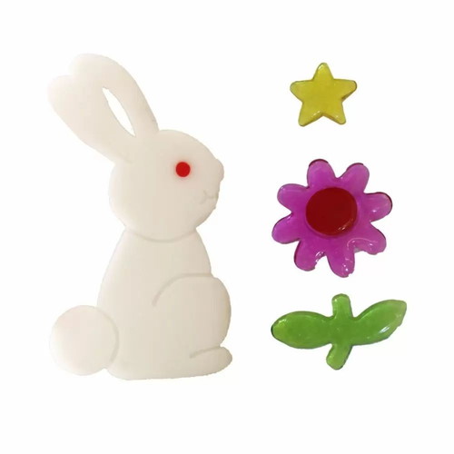 Decorative Rabbit jelly stickers new for glass