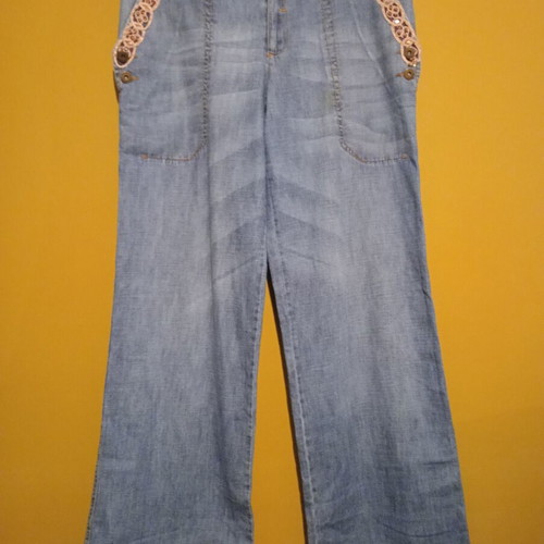 Polo Garage high-waist wide straight jeans, 100% cotton, size EUR 40