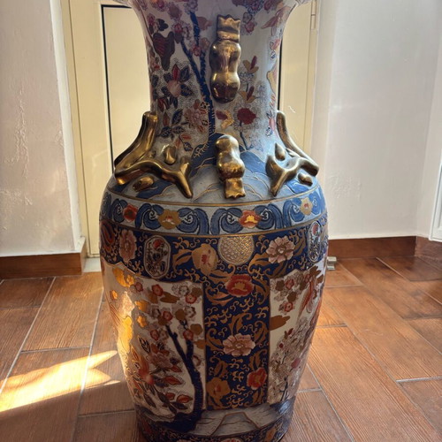 Satsuma vase floor vintage Chinese like new