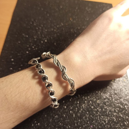 Alternative handmade bracelet stainless wire adjustable size