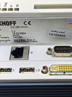 Beckhoff CX1100-0121 embedded PC used with CPU module pack