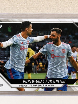 Topps 2021-22 UEFA Champions League Bruno Fernandes Ronaldo Checklist new