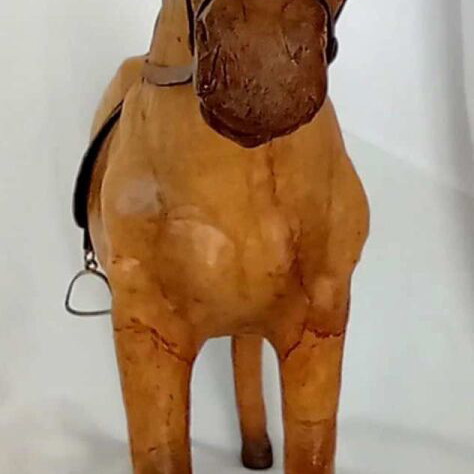 Vintage Handmade Leather Horse like new 54x44cm