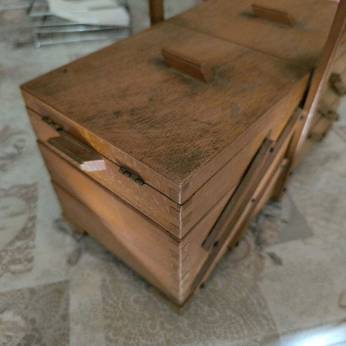 Handmade sewing tool case used