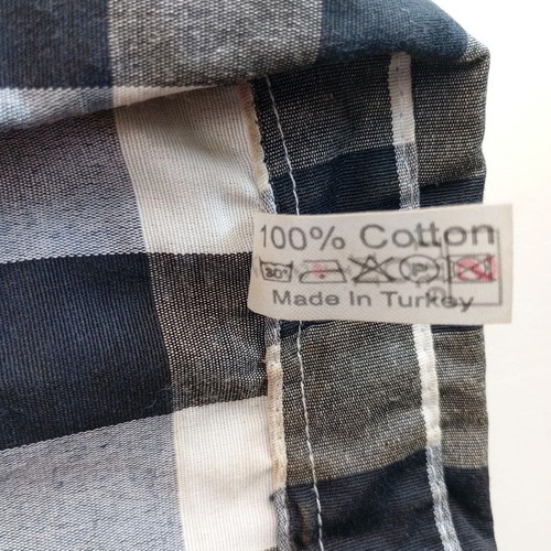 Massimo Life sleeveless shirt used, black and white gingham, cotton, size S