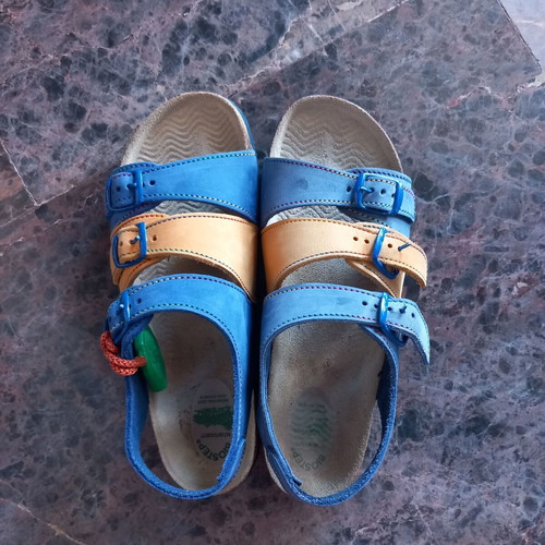 Biostep Anatomical Kids Sandals Size 33 New Blue Yellow