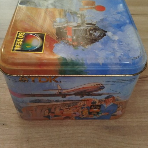 Metal box used from 1990s made of videocassettes