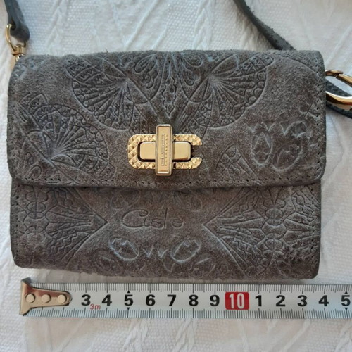 Mini Custo Barcelona leather shoulder bag, grey