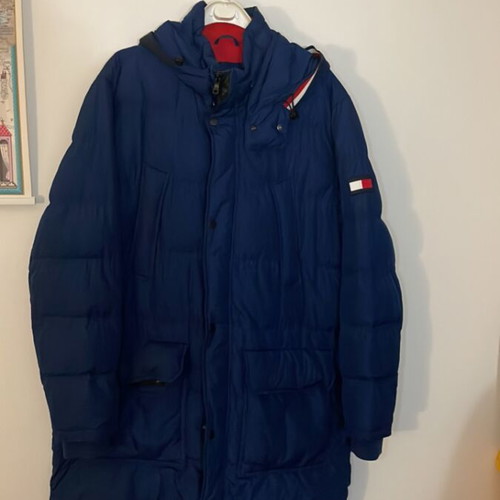 Tommy Hilfiger down jacket like new, blue and red, XXL