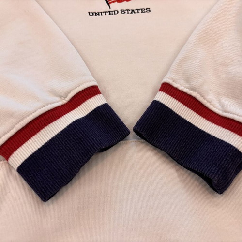 U.S. Polo Assn. men's hoodie used, white with blue lining