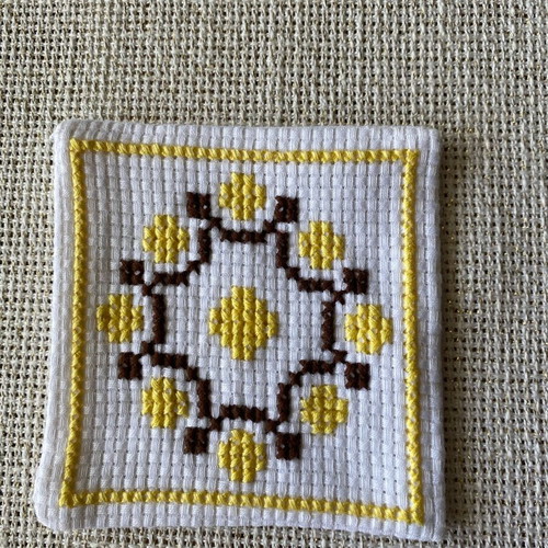 Handmade Coasters Cretan Cross-Stitch like new