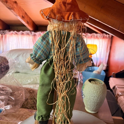 Rustic Autumn Scarecrow Doll Decoration 60cm Handmade style