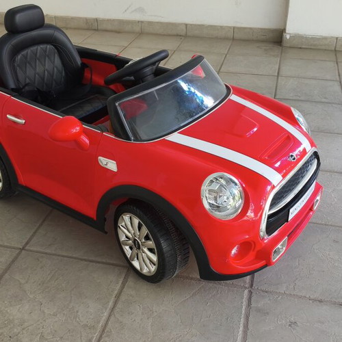 Mini Cooper electric ride-on car for ages 1-3, red