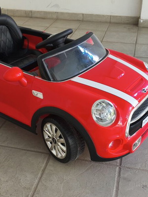 Mini Cooper electric ride-on car for ages 1-3, red
