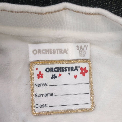 Girls' Jacket with Fleece Lining white Orchestra size 3 years like new