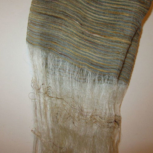 Silk women's scarf airy, 100% silk, earth tone colors