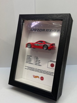 Hot Wheels Mazda RX-7 FD with custom frame new