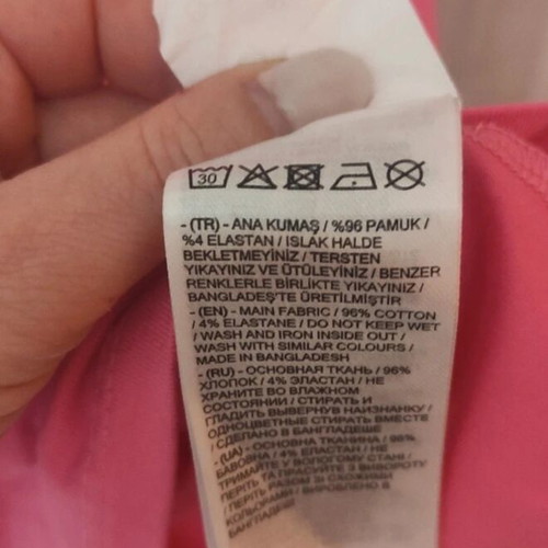 LC Waikiki crop top 96% cotton new, pink, size S