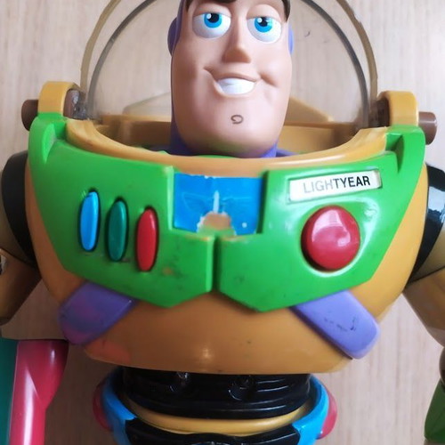 Buzz Lightyear figure 30 cm used with voice and launching missiles