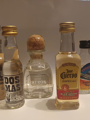 Tequila miniatures, pack of 5, sealed