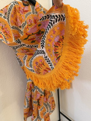 Kimono cardigan with fringes like new