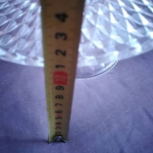Vintage crystal cake stand with stem base like new