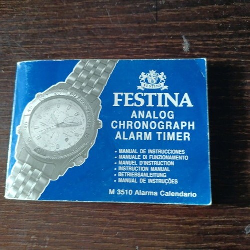 Festina Chronograph F6622 watch like new, men's, gray silver