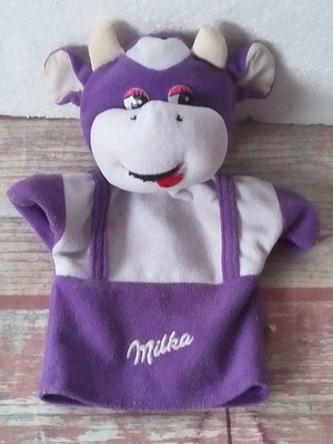 Collectible plush Milka cow hand puppet like new