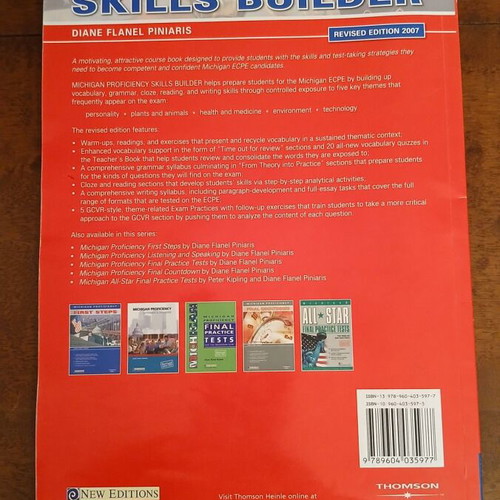 Michigan Proficiency Skills Builder book used, English