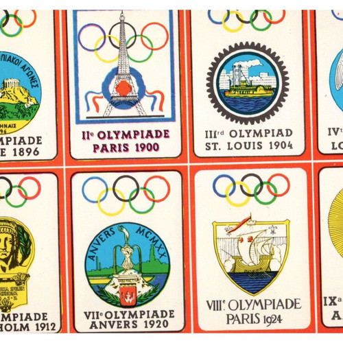 Collectible postcards used, pack of 10, 1965-80