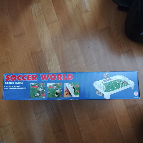 Soccer World small tabletop foosball used with all accessories