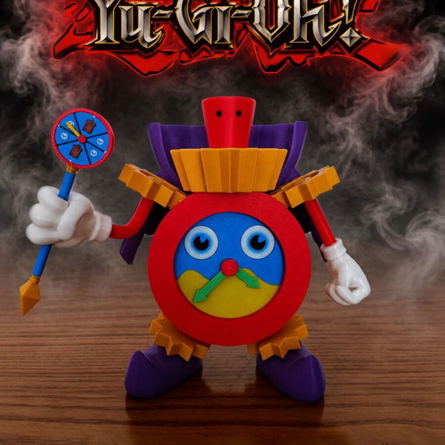 Time Wizard Yu-Gi-Oh! 3D Printed Figure new with clock mechanism
