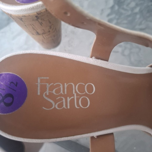 Franco Sarto platform sandals size 39 used, white