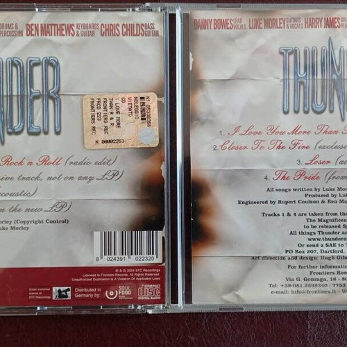 Thunder I Love You More Than Rock ‘N’ Roll CD EP used, metal