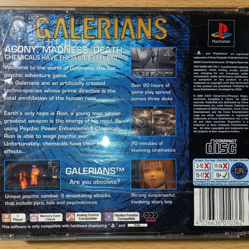 Galerians PS1 game