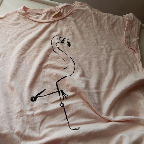 Women’s set shorts and short-sleeve t-shirt used, pink