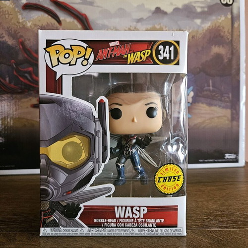 Funko POP! Marvel Ant-Man and the Wasp Wasp (Unmasked) (Chase) #341 used vinyl figure