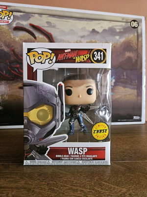 Funko POP! Marvel Ant-Man and the Wasp Wasp (Unmasked) (Chase) #341 used vinyl figure
