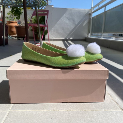 Tinker Bell ballerinas new, size 37, green and white