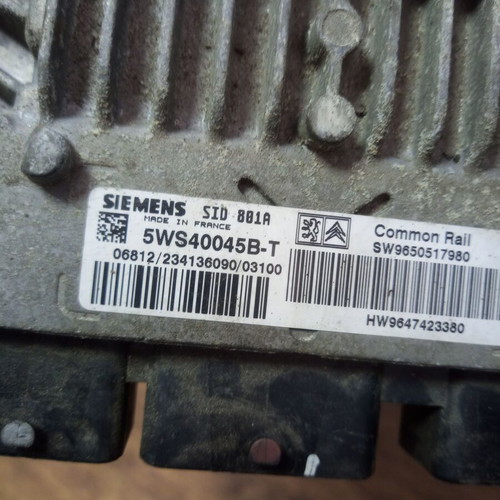 Engine computer for Peugeot 307 used, 5WS40045B-T, SW9650517980, 9647423380