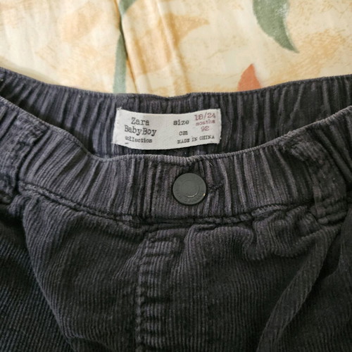 Children's corduroy pants like new, gray, 18-24 months